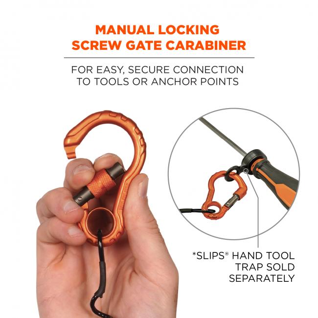 Ergodyne Coiled Tool Lanyard Carabiner and Loop