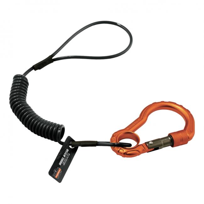 Ergodyne Coiled Tool Lanyard Carabiner and Loop