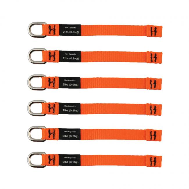 Ergodyne web tool tails 16,5cm oranje 6 stuks