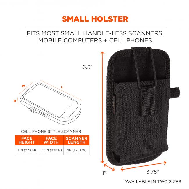 Ergodyne Barcode Scanner Holster Phone Size Belt loop S