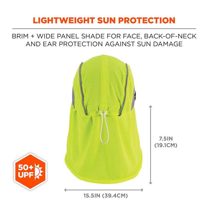 Ergodyne High-Performance Cooling Hat + Neck Shade lime