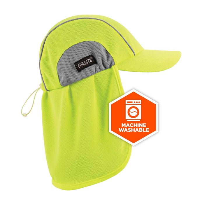 Ergodyne High-Performance Cooling Hat + Neck Shade lime