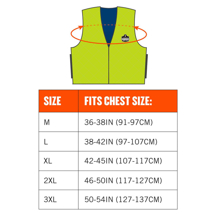 Ergodyne verdampingskoelend vest Hi-Viz lime