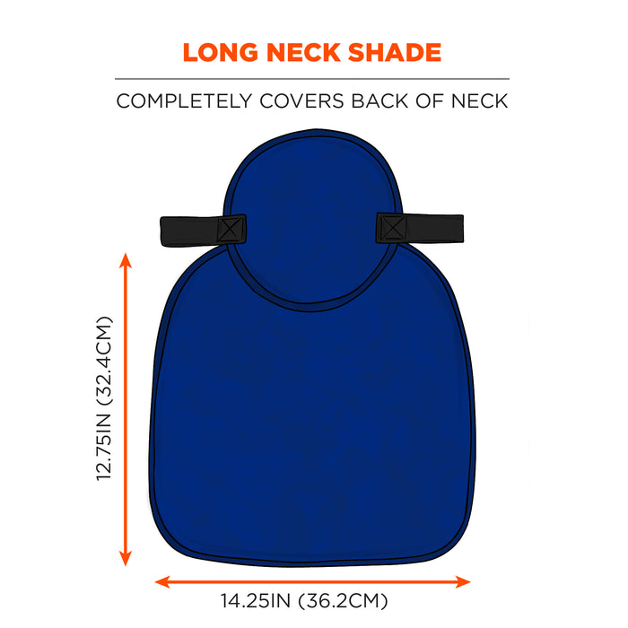 Ergodyne verdampingskoelende hard hat neck shade blauw