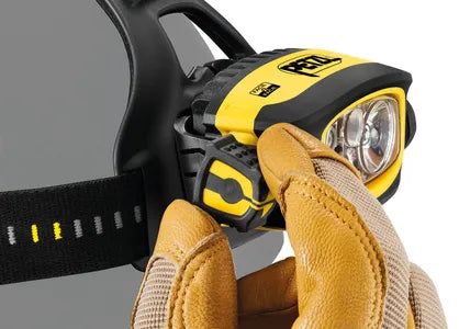 Petzl head lamp gloves adjusting