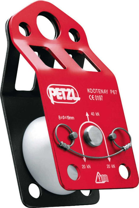 Petzl katrol Kootenay knoopdoorlatend rood